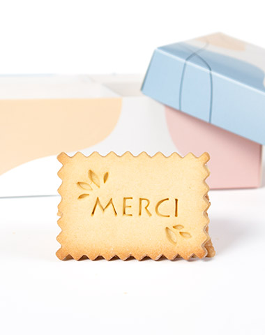 Biscuit personnalise Merci